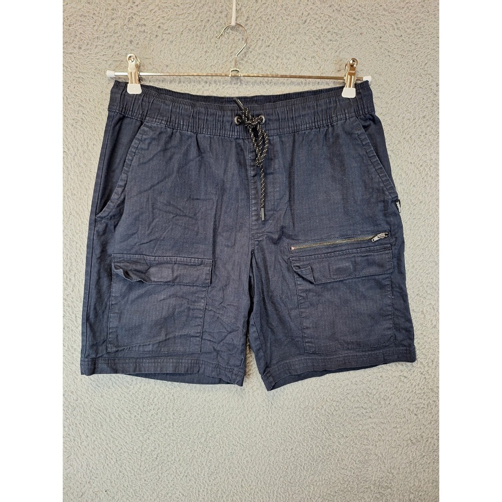 Tony Hawk Cargo Shorts Mens M (Fits 30W)‎ Blue Cotton Skate Ripstop Drawstring